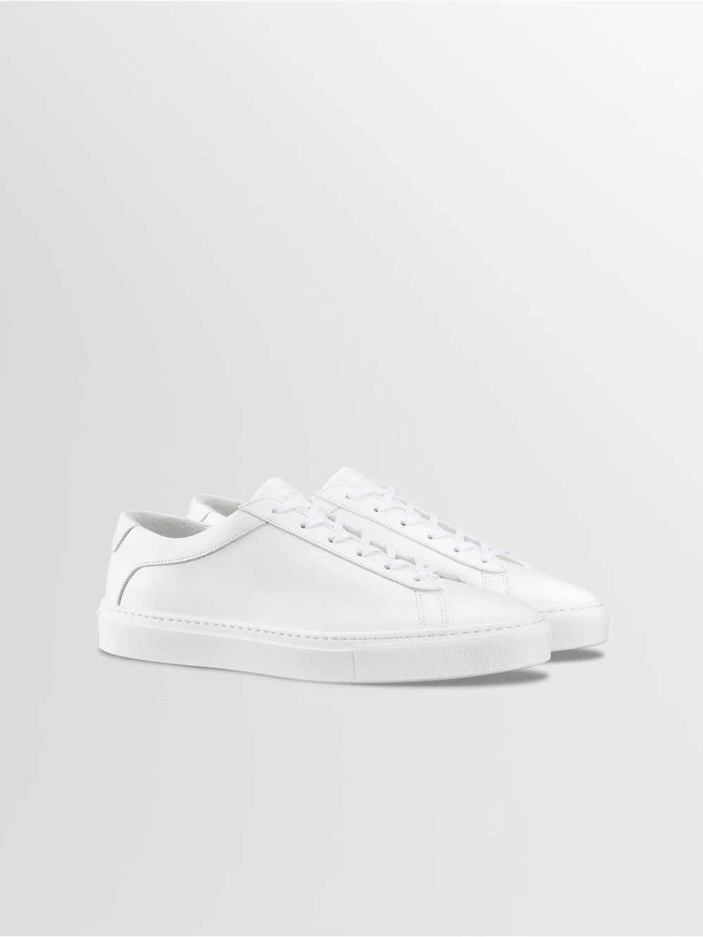 Koio Men Capri Leather Sneaker in Triple White, Size 11